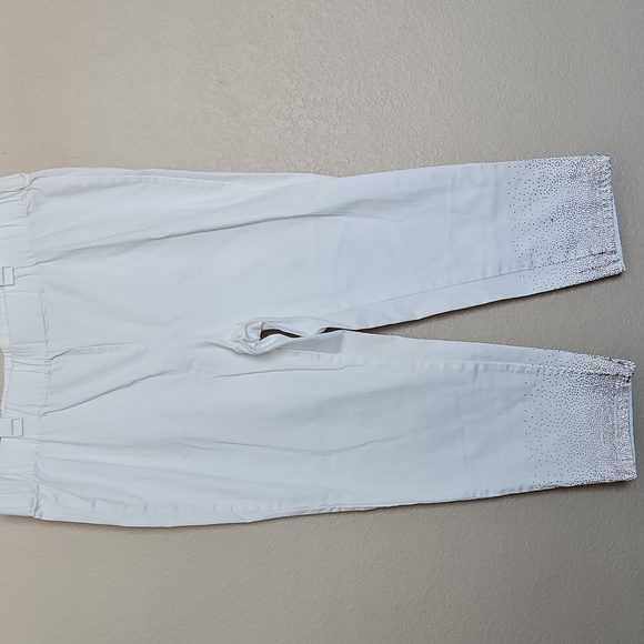 Soft Surroundings White Dazzle Denim Metro legging - Picture 2 of 11